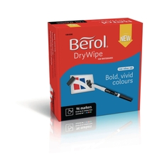 Berol Whiteboard Marker Pens Assorted, Bullet Tip - Pack of 96