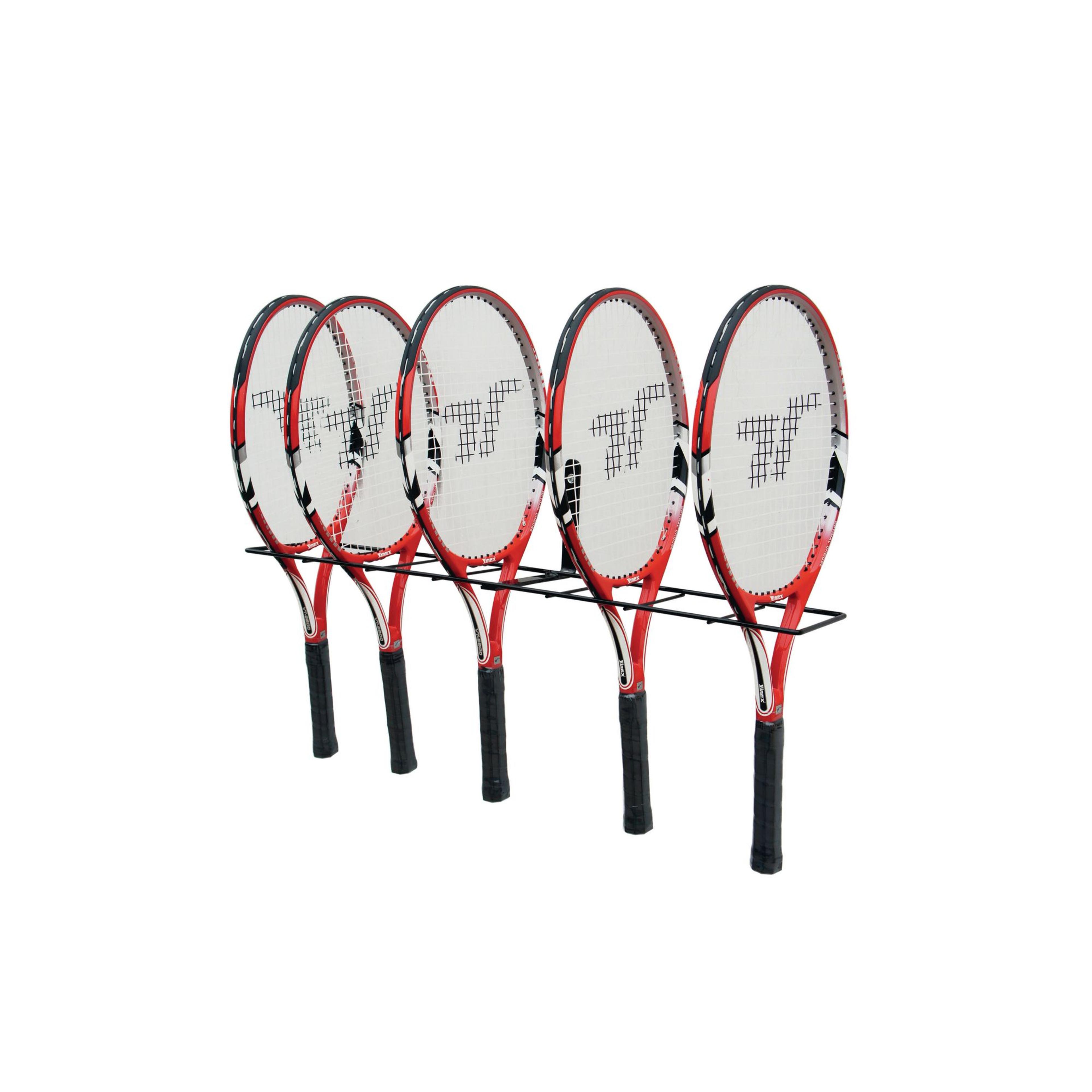 Vinex Wall Mounted Tennis Racket Rack - Black