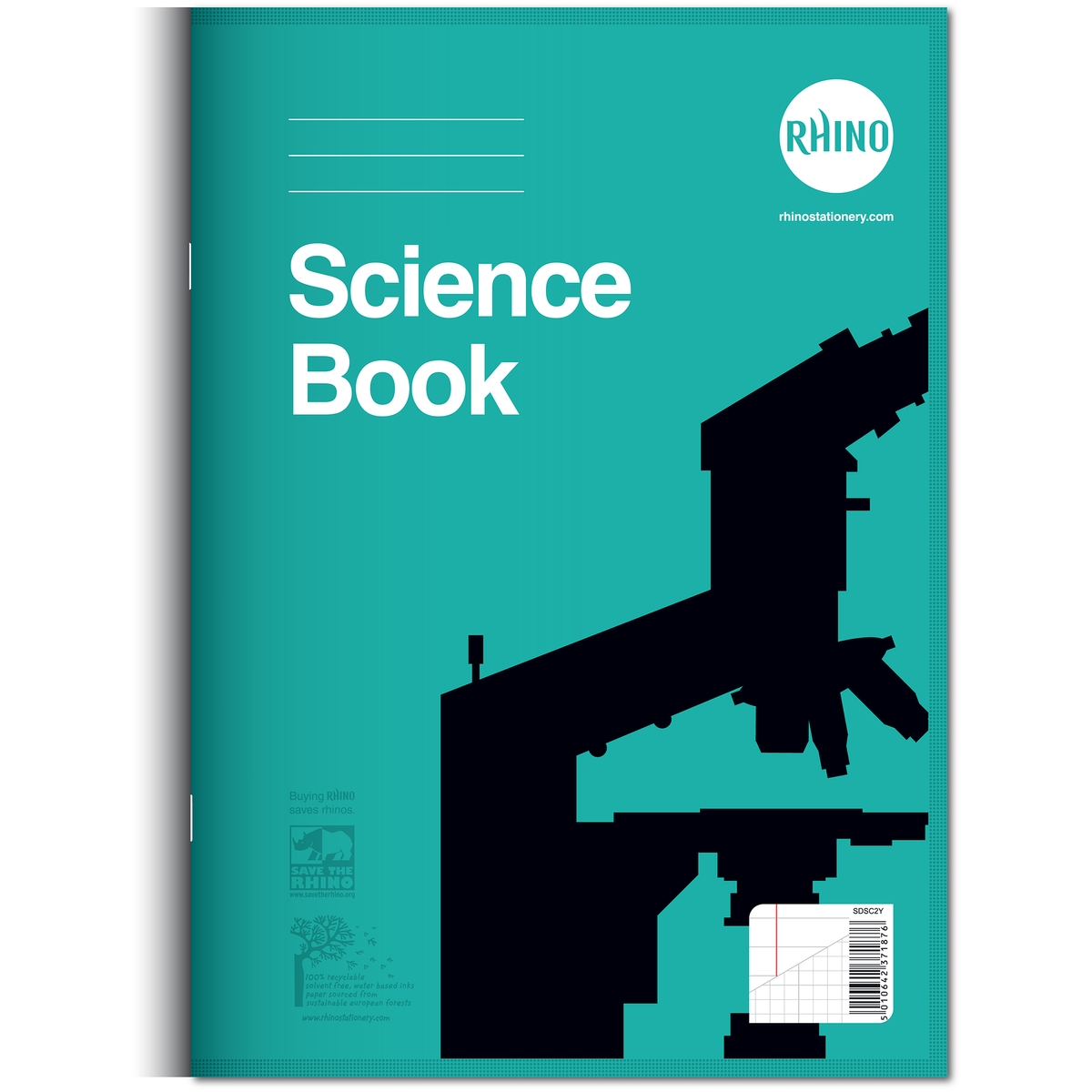 Rhino Science Exercise Book - 8mm Ruled with Margin Plus 2:10:20 Graph ...