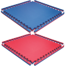 Beemat Reversible Tatami Jigsaw Mat - Blue/Red - 1m x 1m x 40mm