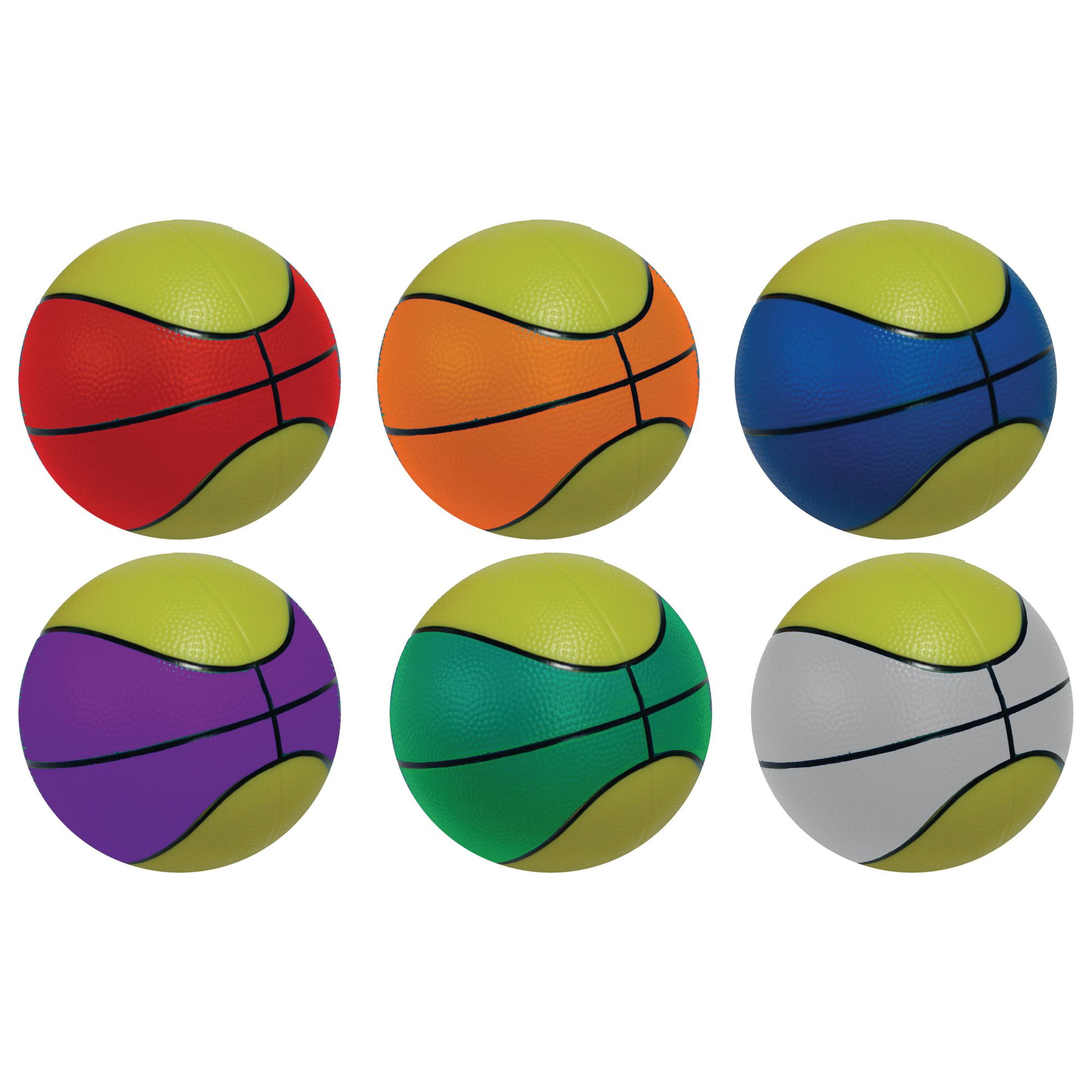 Findel Everyday Retro Basketballs - Multi - Pack of 6