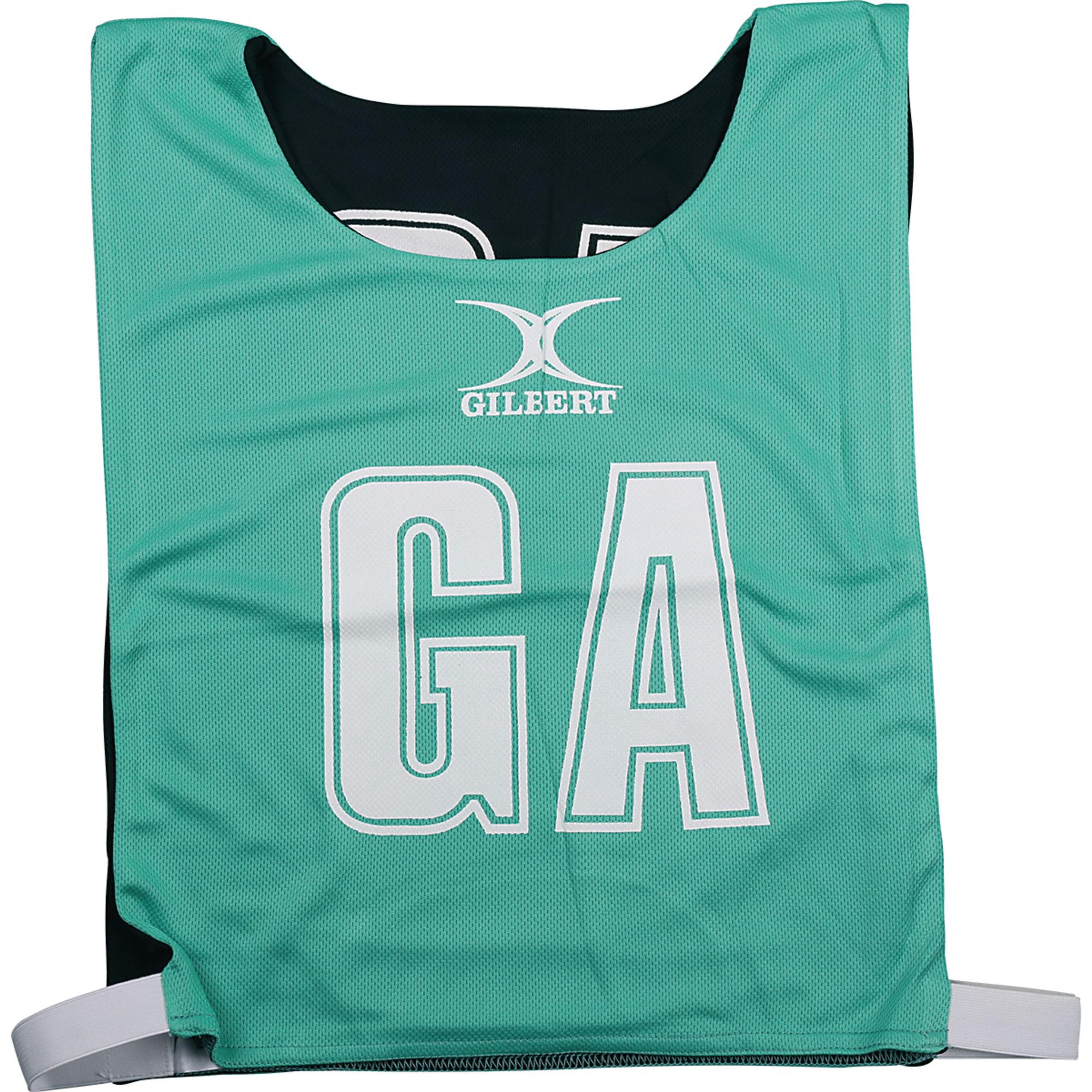 Gilbert Reversible Netball Bib - Green/Black - Medium - Pack of 7