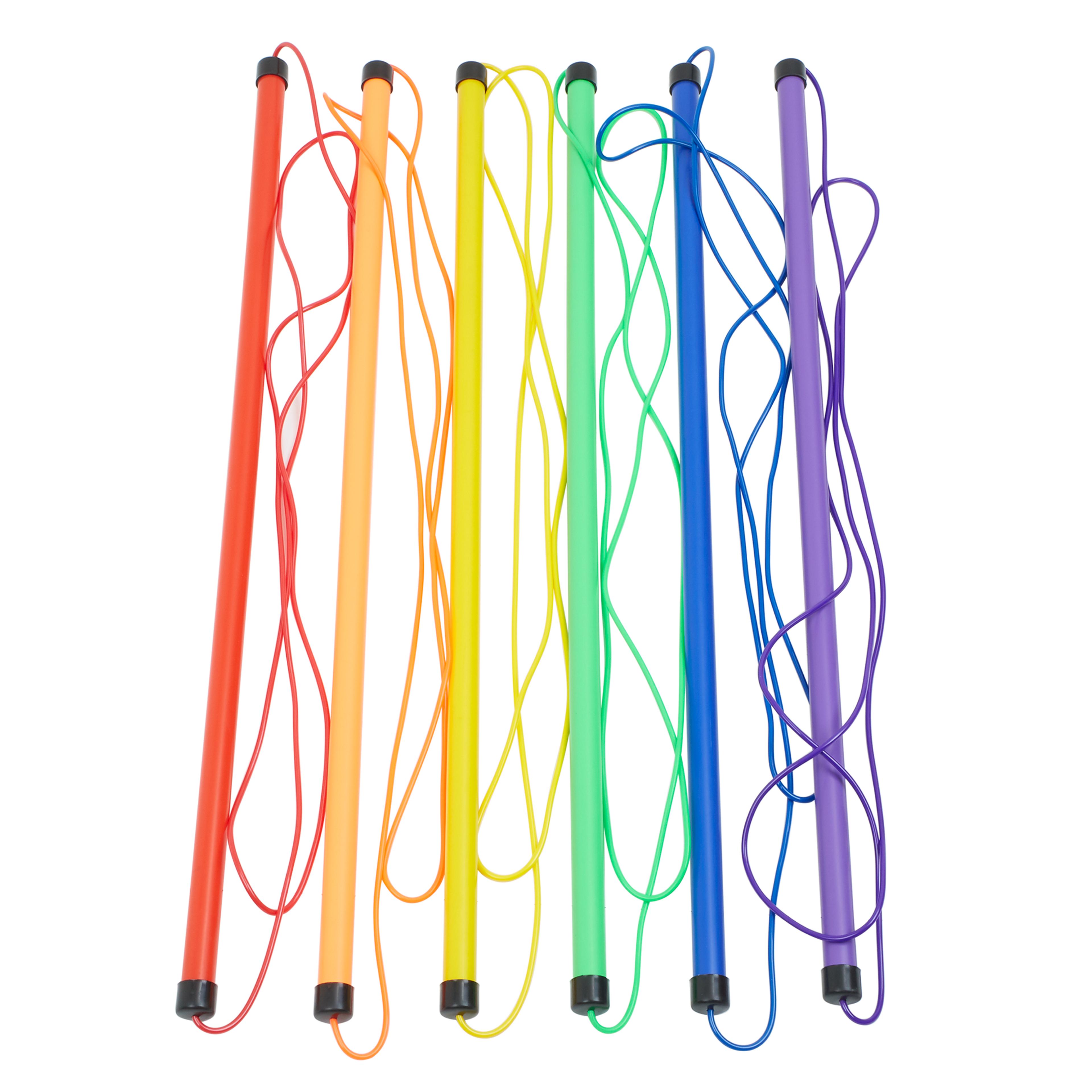 Findel Everyday Jump Rope Stick - Assorted - 9ft - Pack of 6