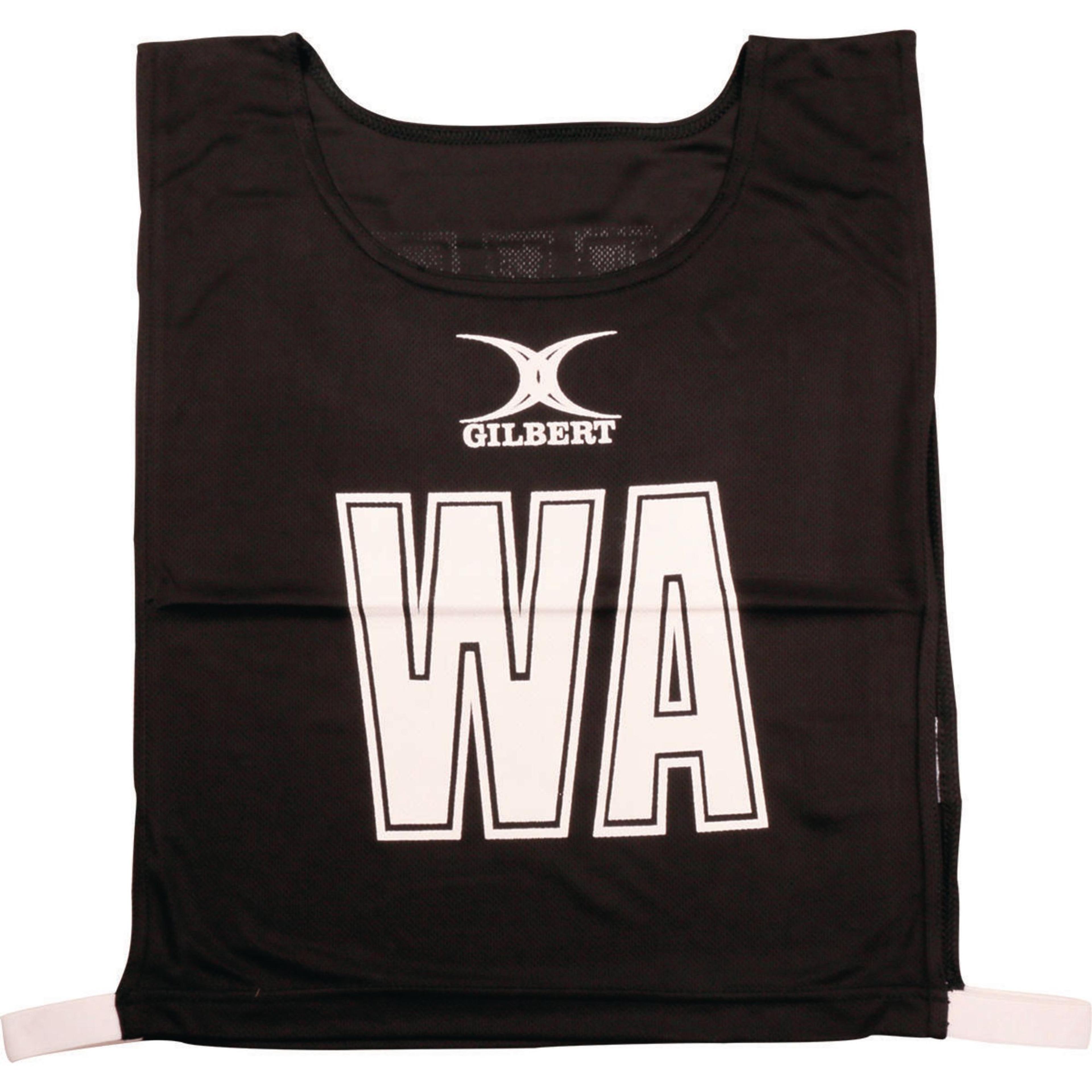 Gilbert Netball Bib - Black - Medium - Pack of 7