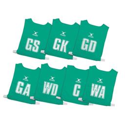 Gilbert Netball Bib - Green - Medium - Pack of 7