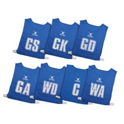 Gilbert Netball Bib - Royal - Medium - Pack of 7