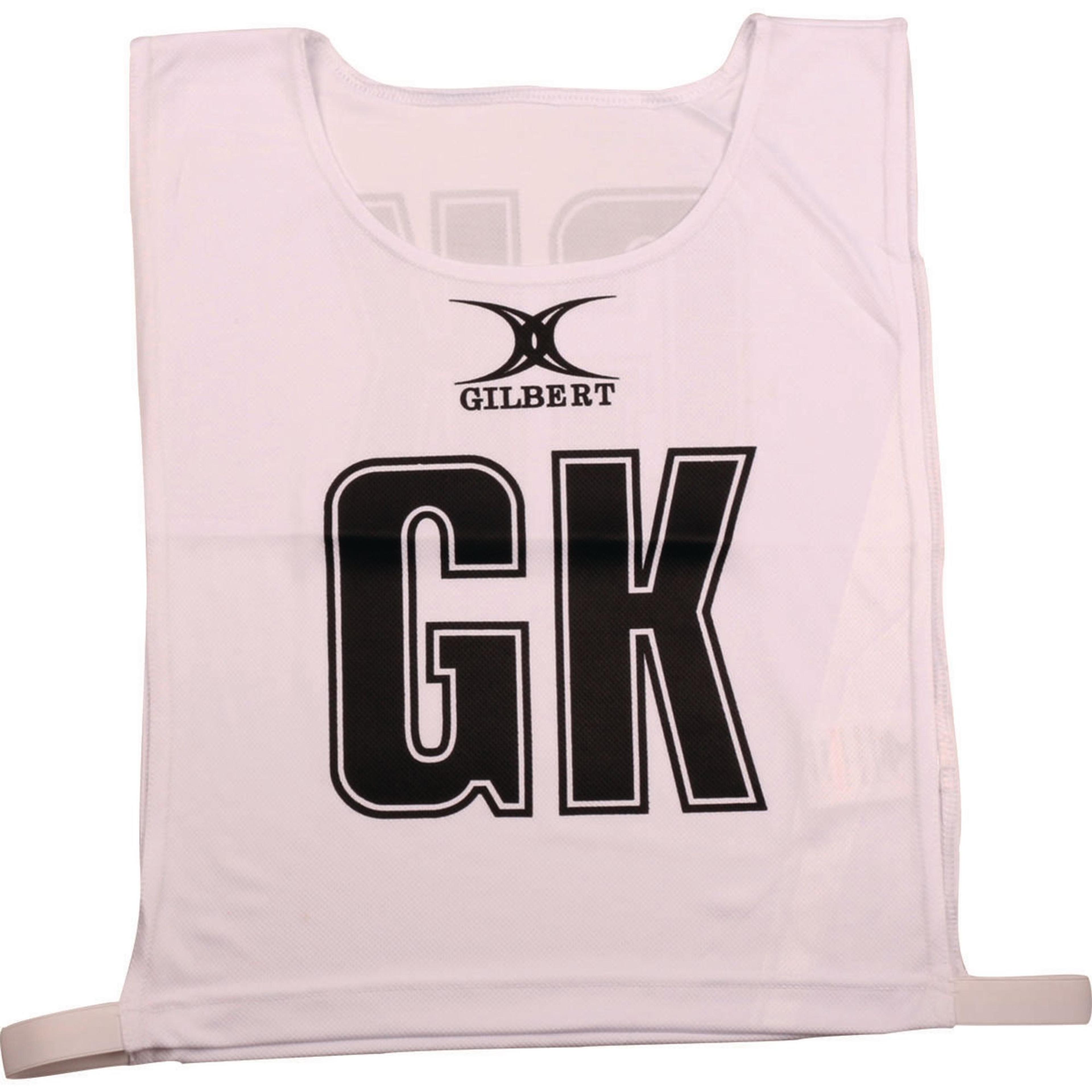 Gilbert Netball Bib - White - Medium - Pack of 7