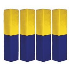 Rugby Post Pad  - Blue/Yellow - 4in - Pack of 4