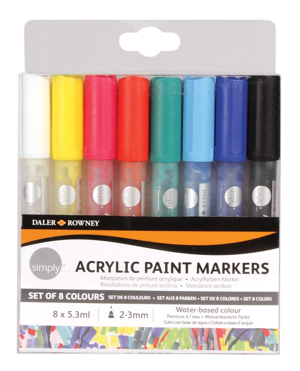 Pack Of 8 Assorted Acrylic Paint Markers