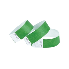 Tyvek Wrist Bands - Green - Pack of 1000
