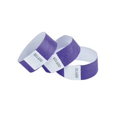 Tyvek Wrist Bands - Purple - Pack of 1000
