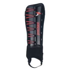 Precision Shinpad With Ankle Protector - Black/Red - S - Pair