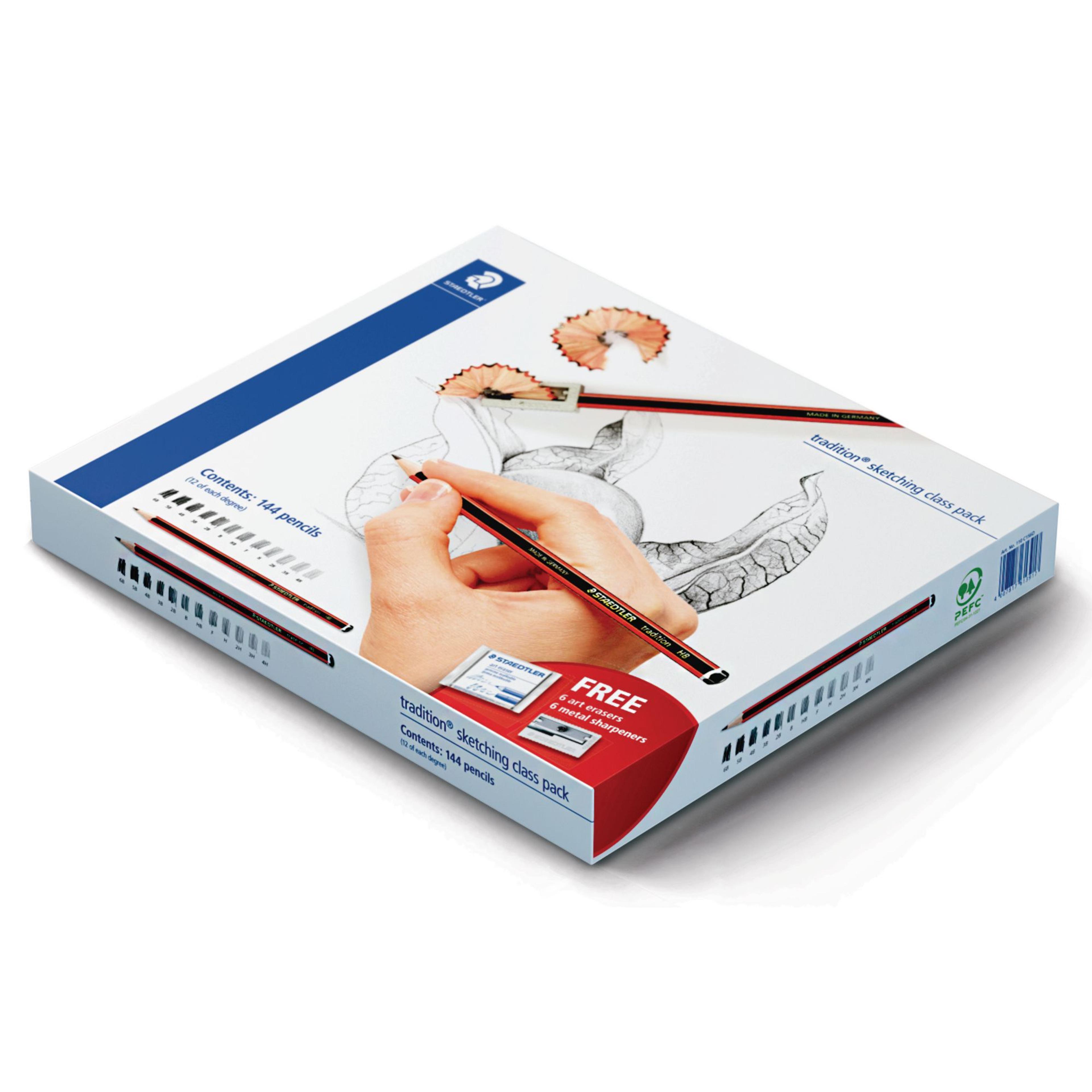 STAEDLER Tradition 110 Sketching Pencils Classpack