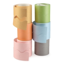 Pearlescent Scalloped Card Border Rolls - 57mm x 15m - Pack of 6
