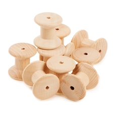 TickiT Beech Wood Spools - Pack of 10