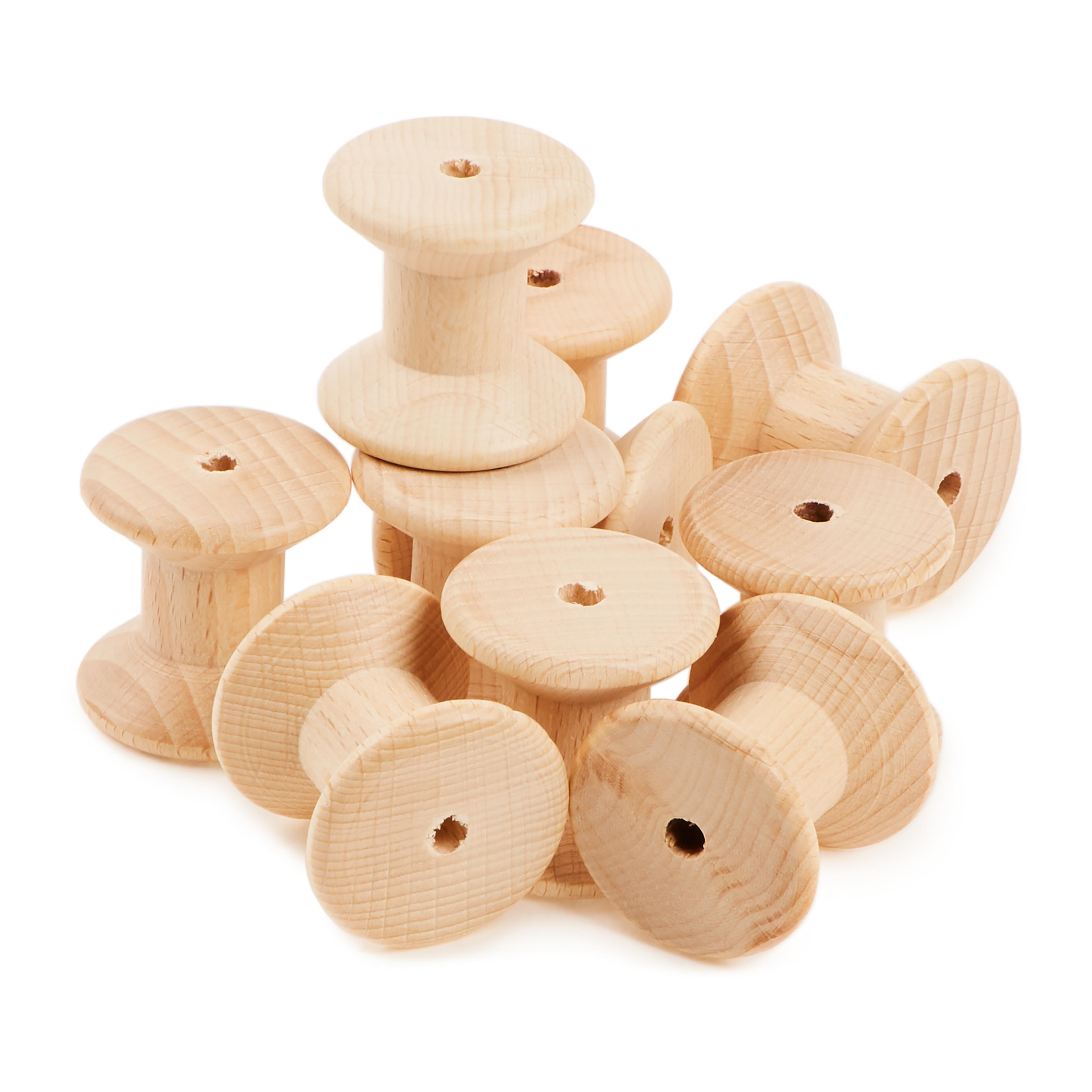 tickit Beech Wood Spools - Pack of 10