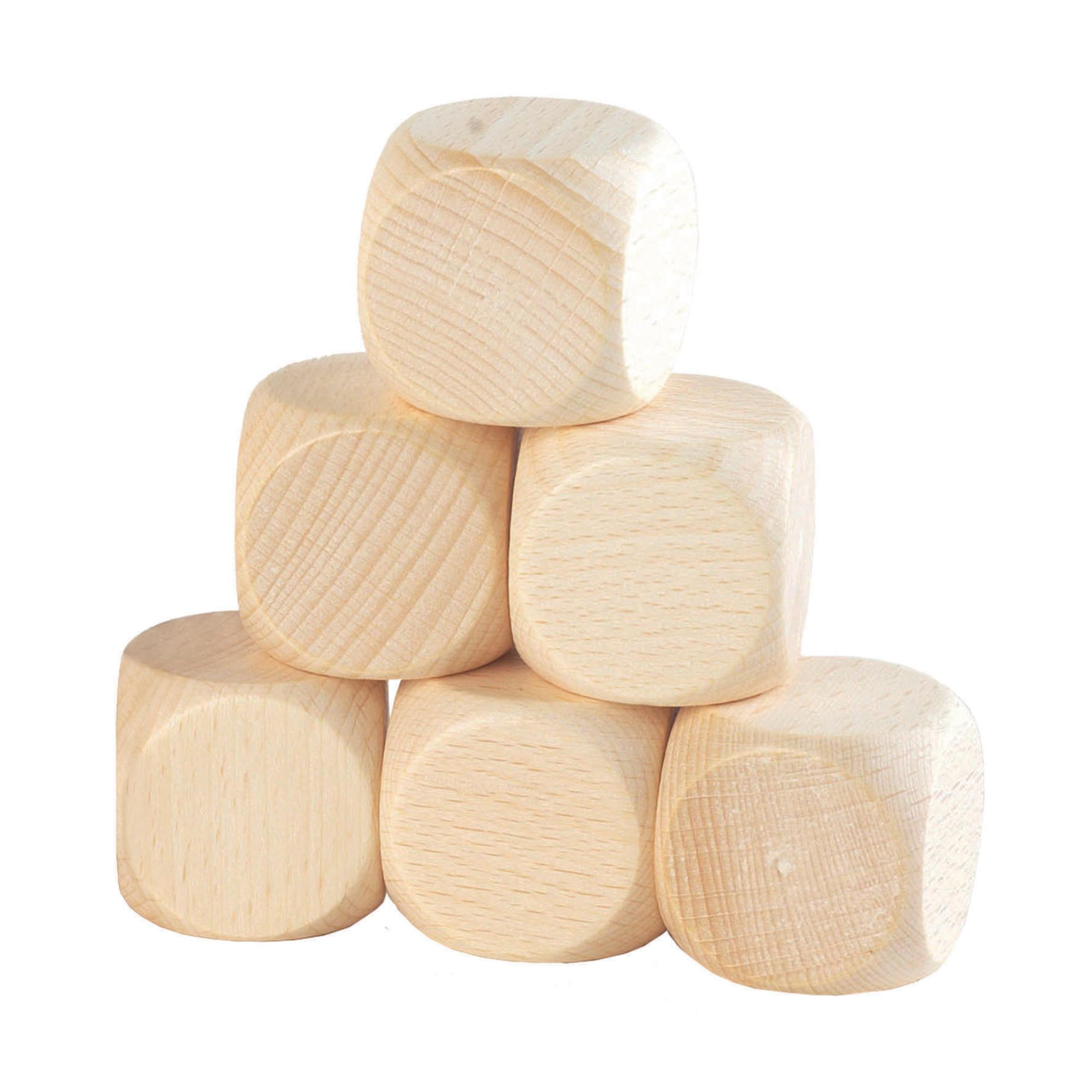 tickit Beech Wood Cubes - Pack of 6