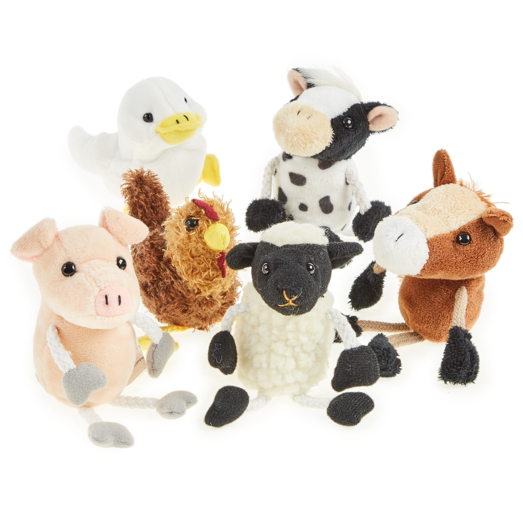 Set Of 6 Farm Animals Finger Puppets