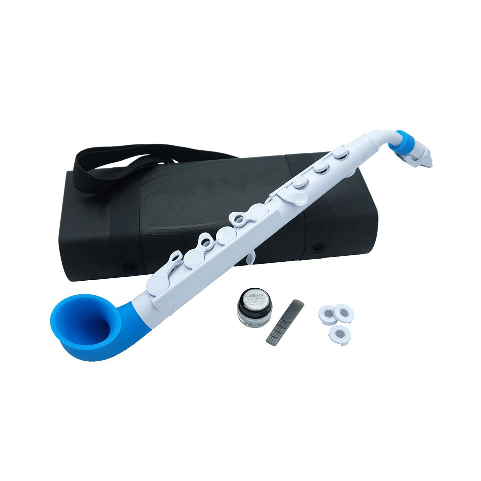 Nuvo Jsax In White With Blue Trim