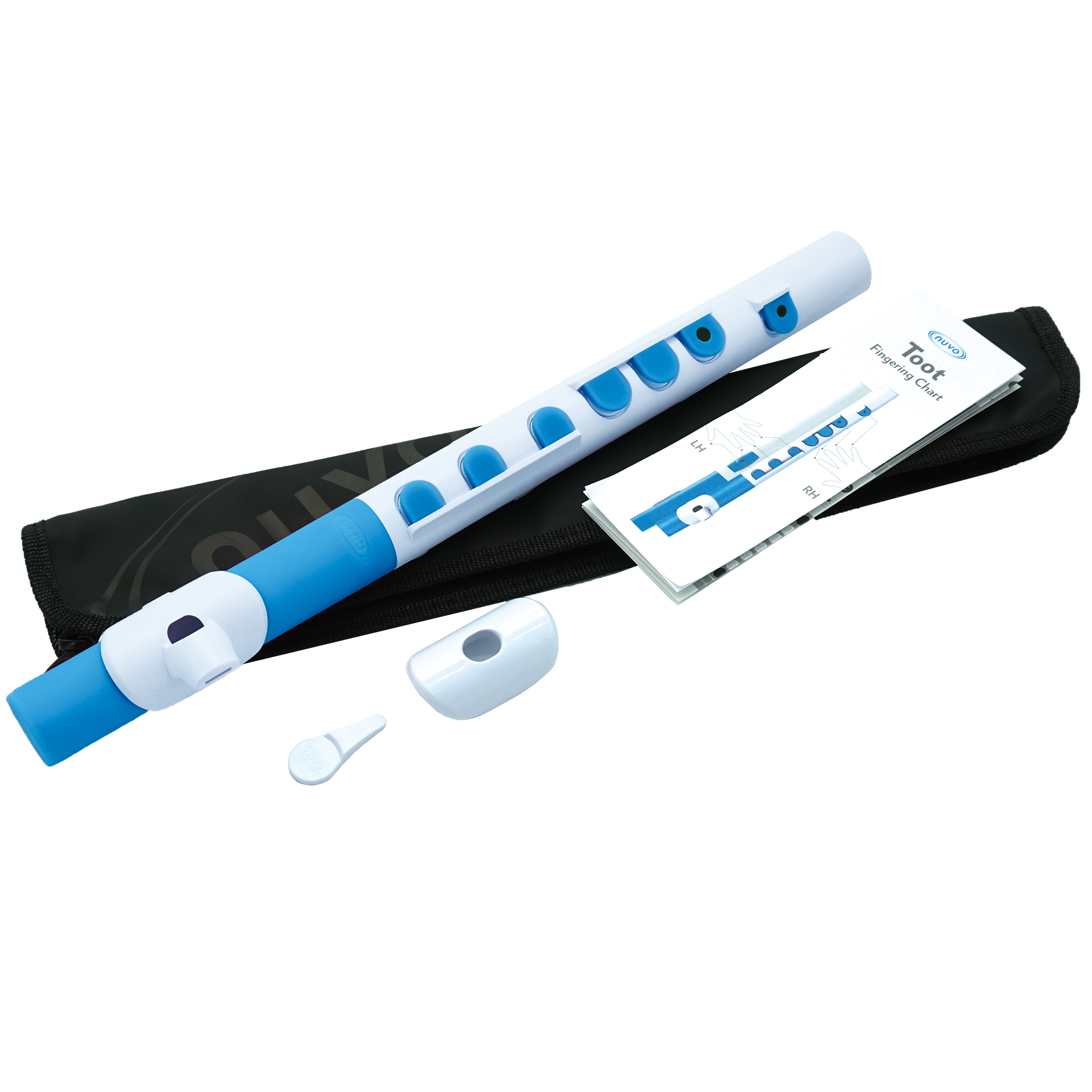 Nuvo Toot In White With Blue Trim