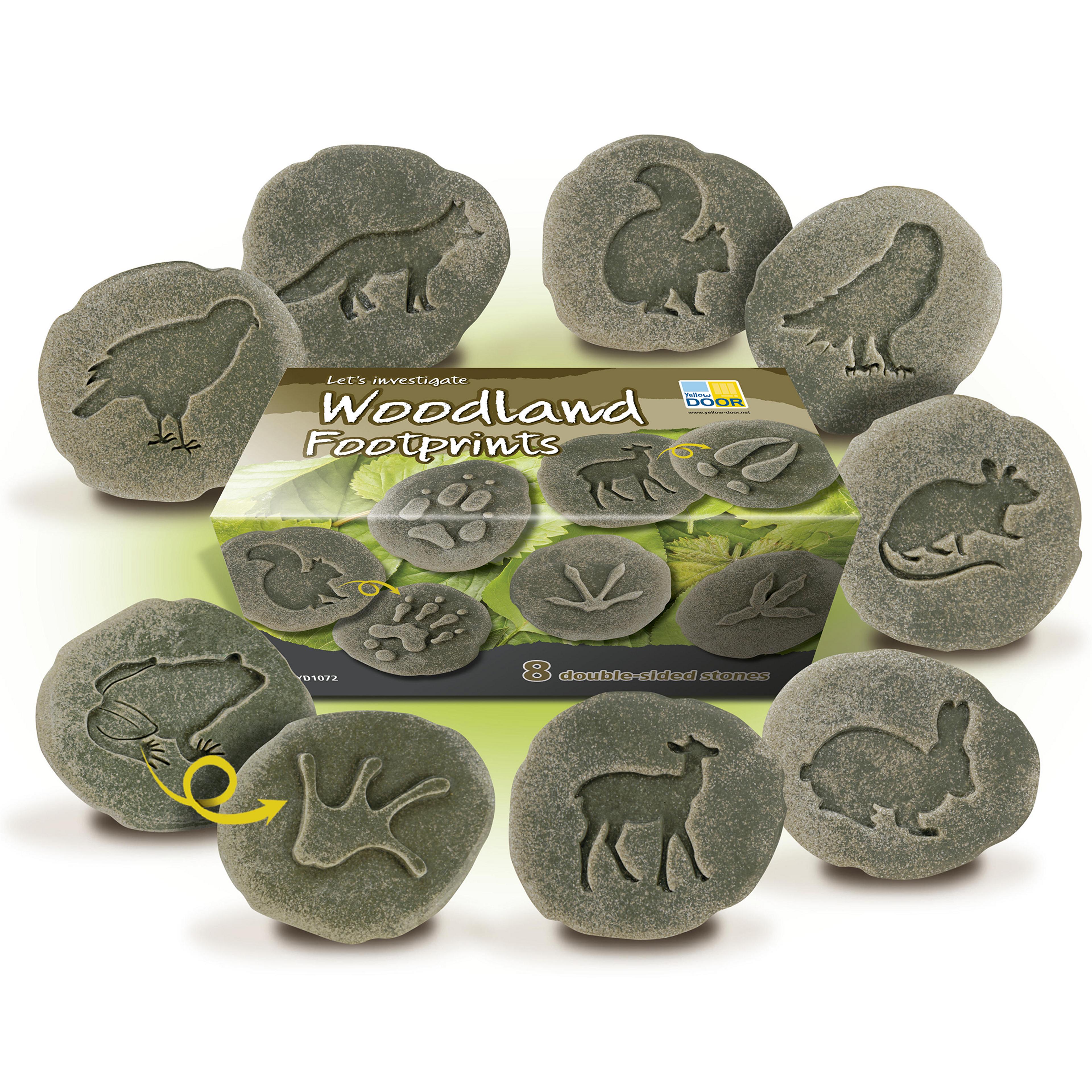 Yellow Door Let's Investigate Woodland Footprints - Pack of 8