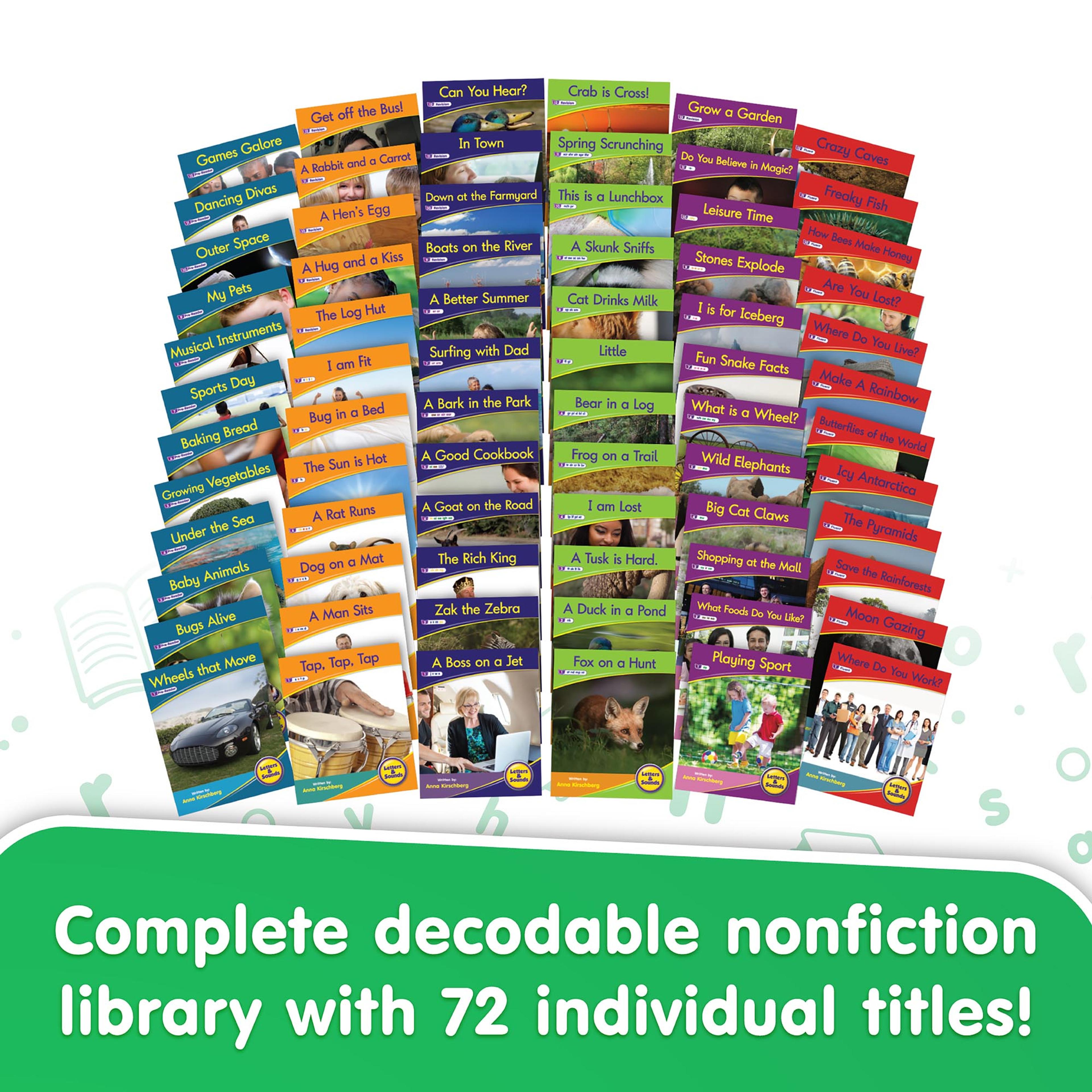 Junior Learning Letters and Sounds Non Fiction Library - Pack of 72