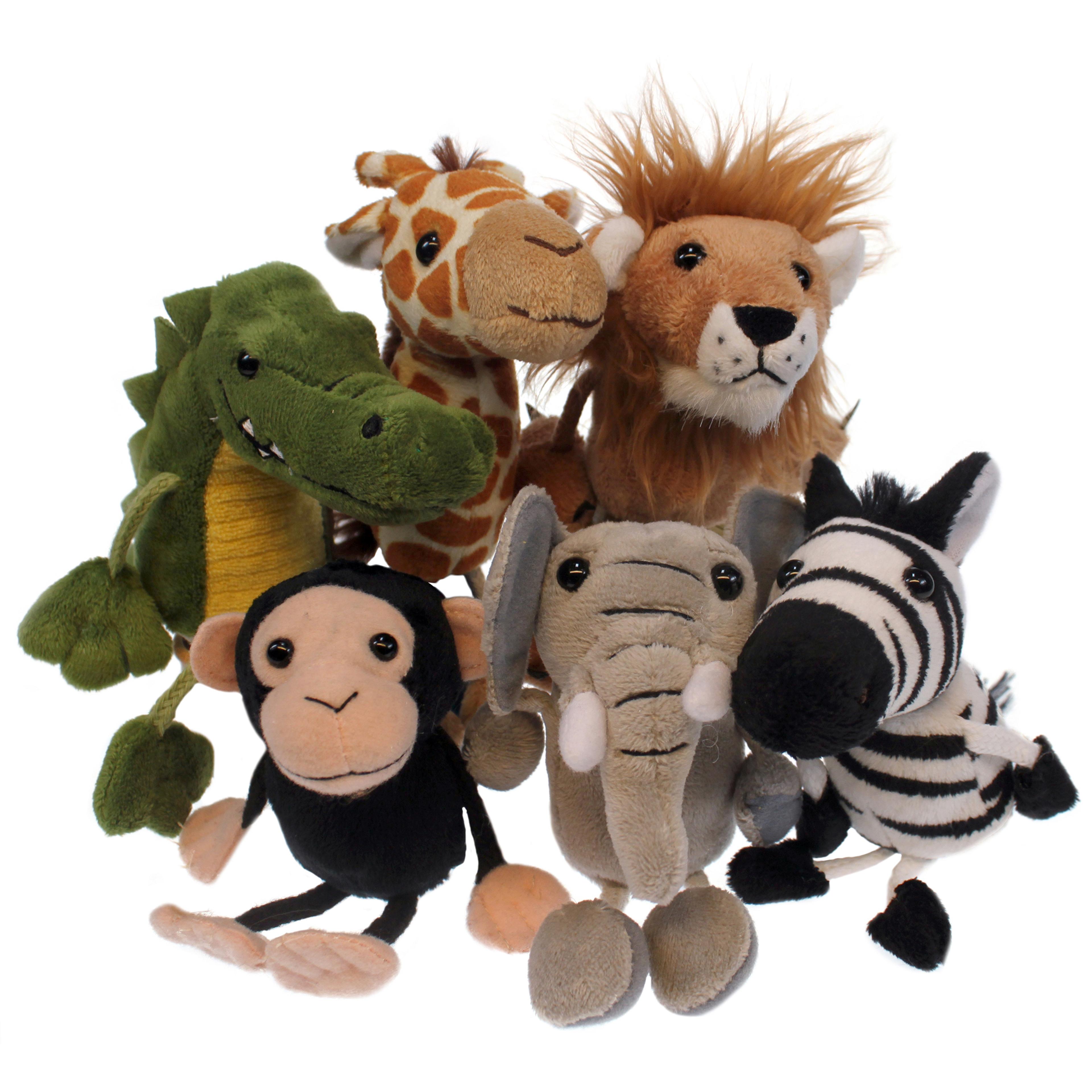 African Animal Finger Puppets - Pack of 6