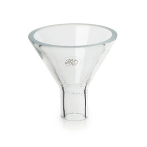 Funnel plain short stem borosilicate 80mm glass Pyrex