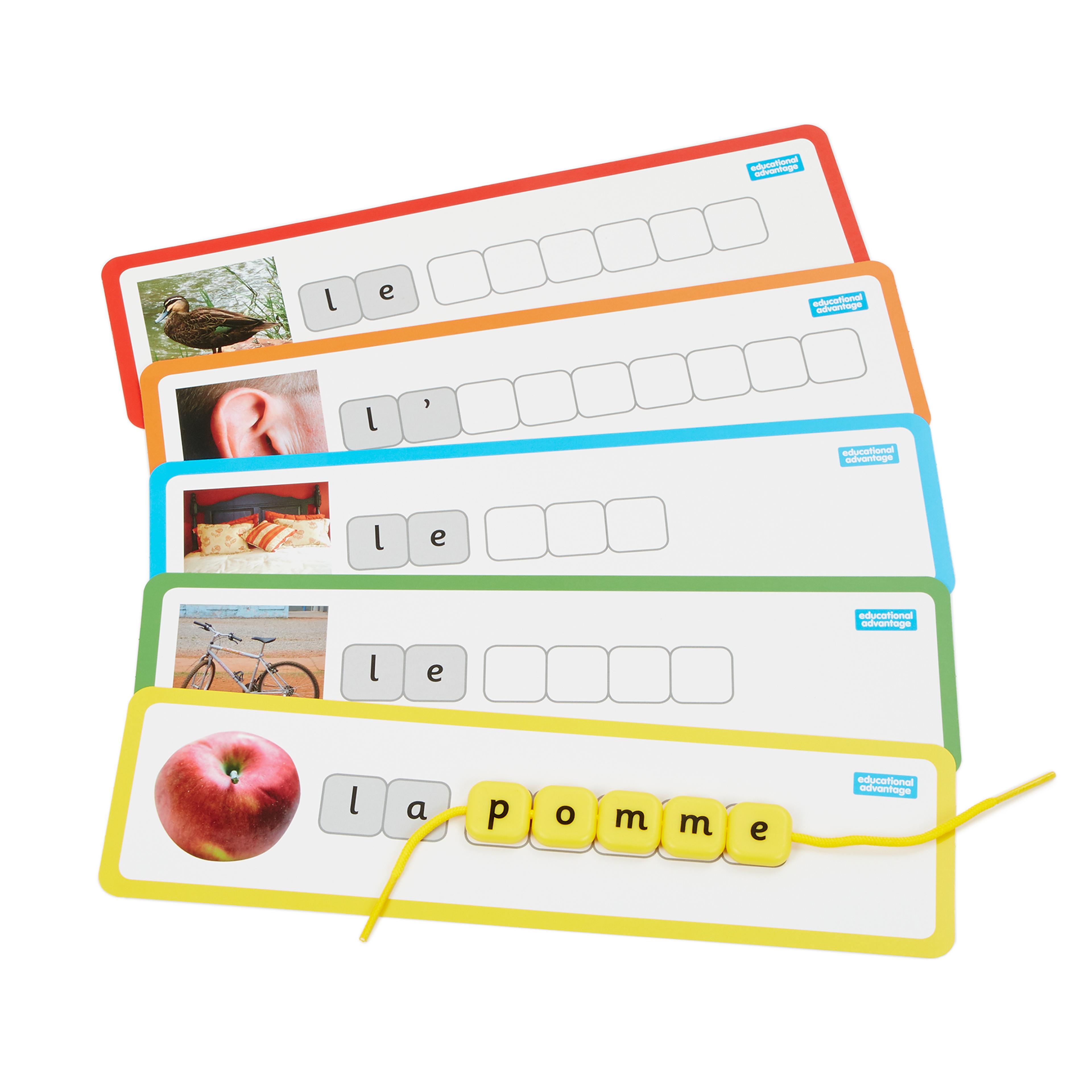 educational advantage Lacing Beads - French
