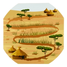 Saharan Landscape Story Telling Play Tray Mat from Hope Education
