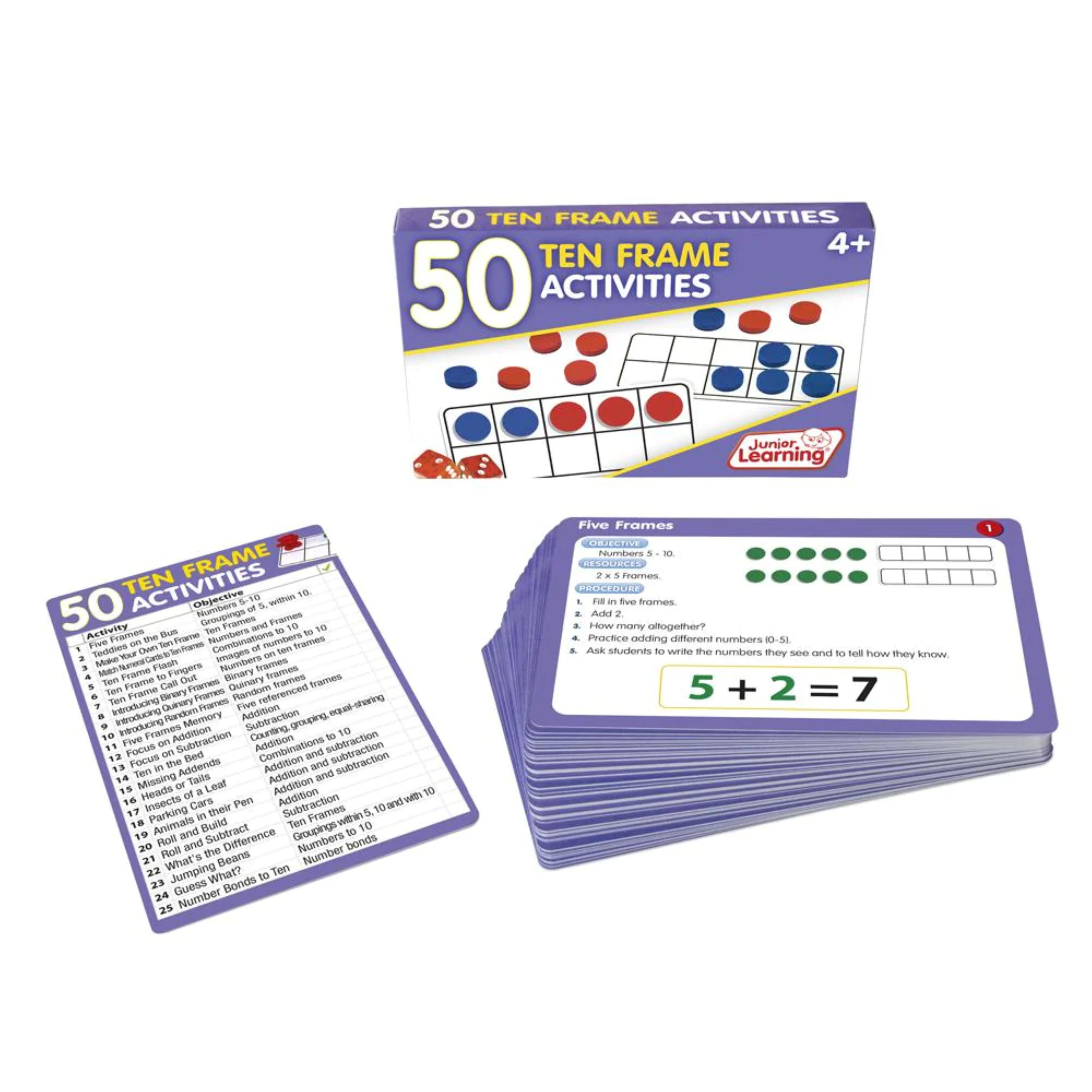 Junior Learning 50 Ten Frame Activities