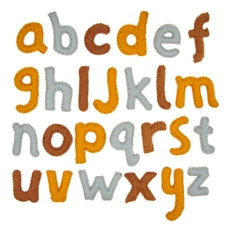 Natural Felt Alphabet Set