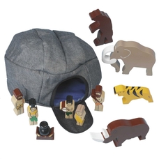 Sri Toys Wooden Caveman Adventure Set