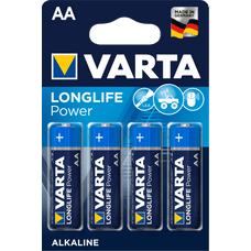 Varta Battery Alkaline Manganese Size AA - Pack of 4
