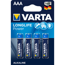 Varta Battery Alkaline Manganese Size AAA - Pack of 4