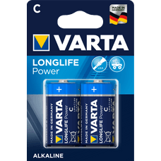 Varta Battery Alkaline Manganese Size C - Pack of 2