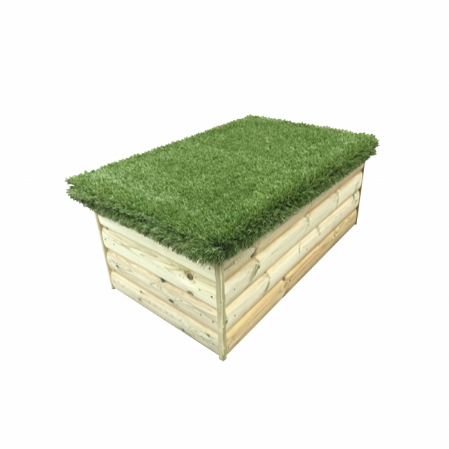 Grass Topped Bench And Storage Box