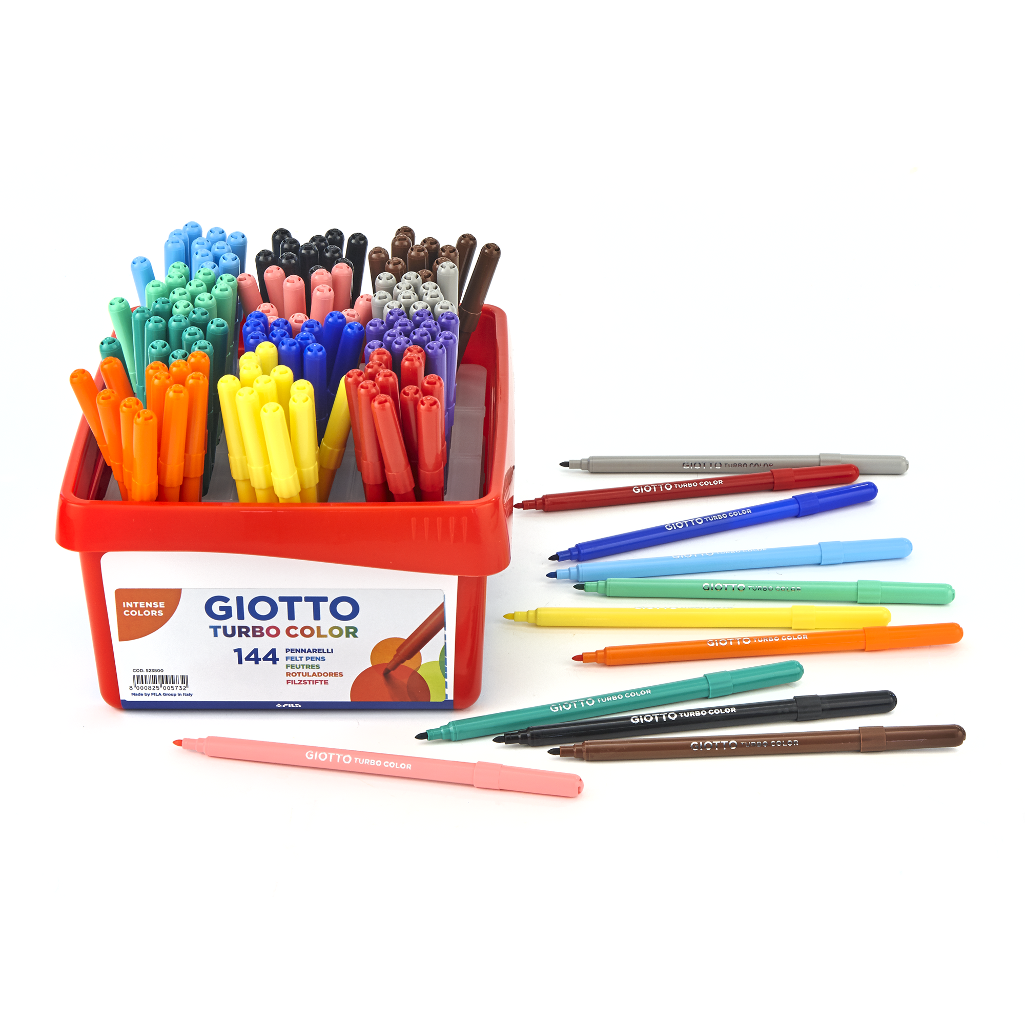 GIOTTO 523800 Turbo Colour Pens Class Pack 144 for sale online 