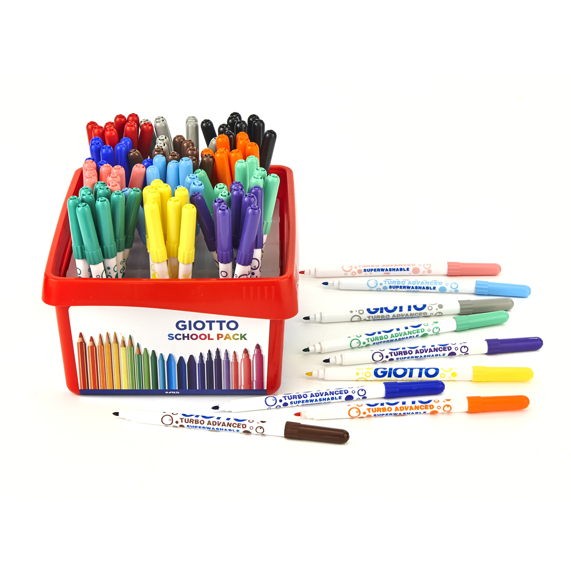 NEW 36 Pack Turbo Colour Felt Tip Fibre Pens Fine School Kids Art Turbo UK STOC 