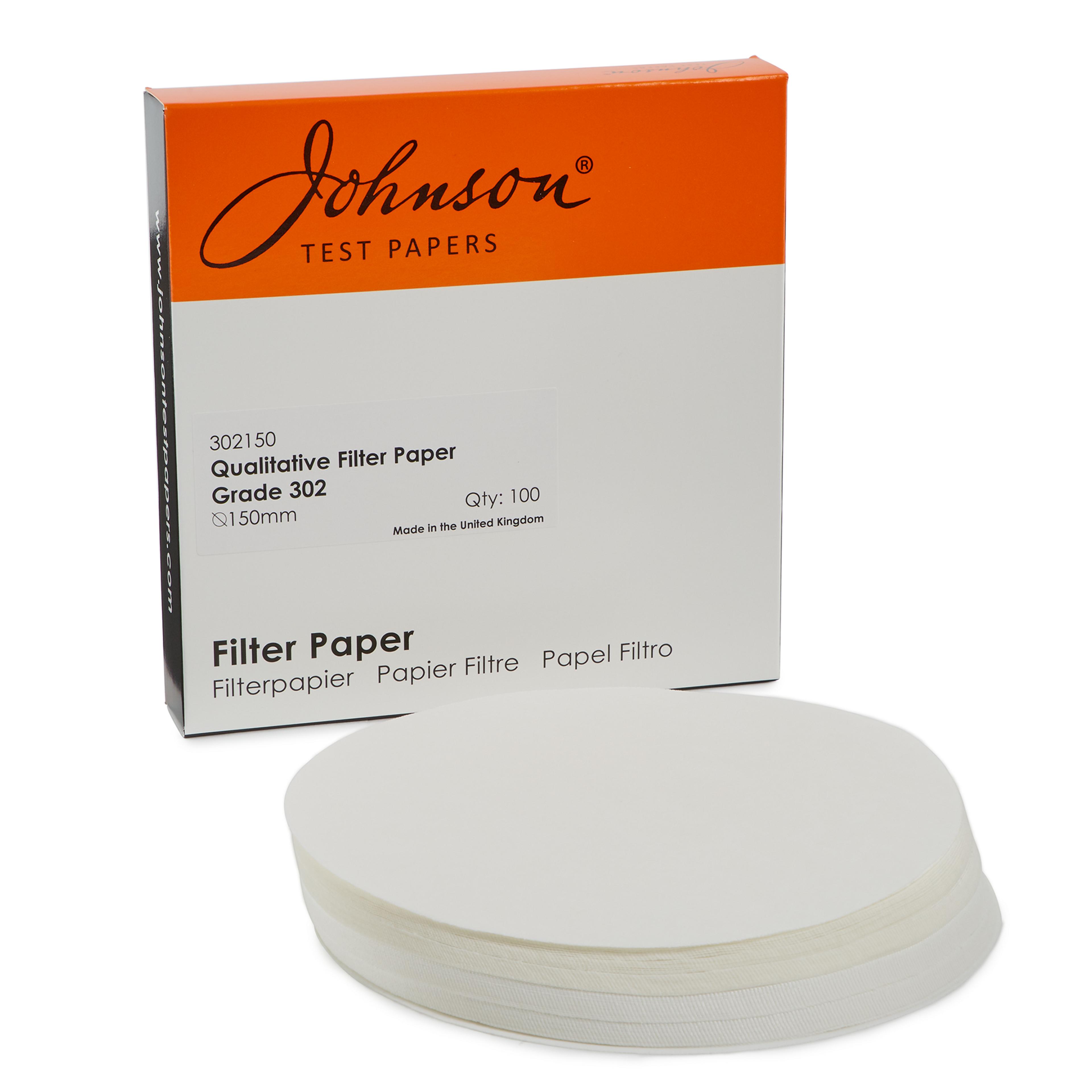 Johnson Standard No. 3 Filter Papers - 150mm Diameter - Pack of 100