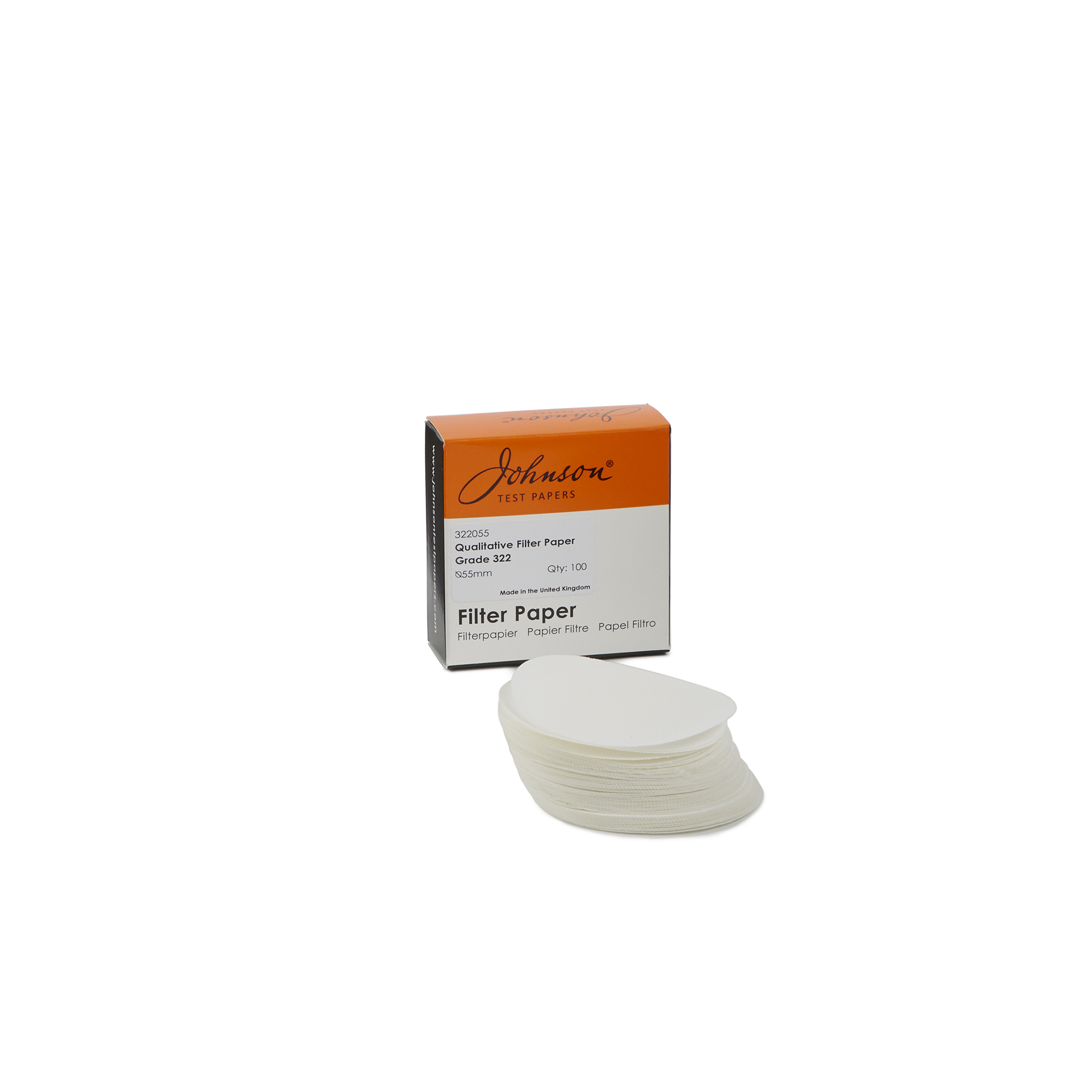 Wet-strengthened Fast Filter Papers 55mm