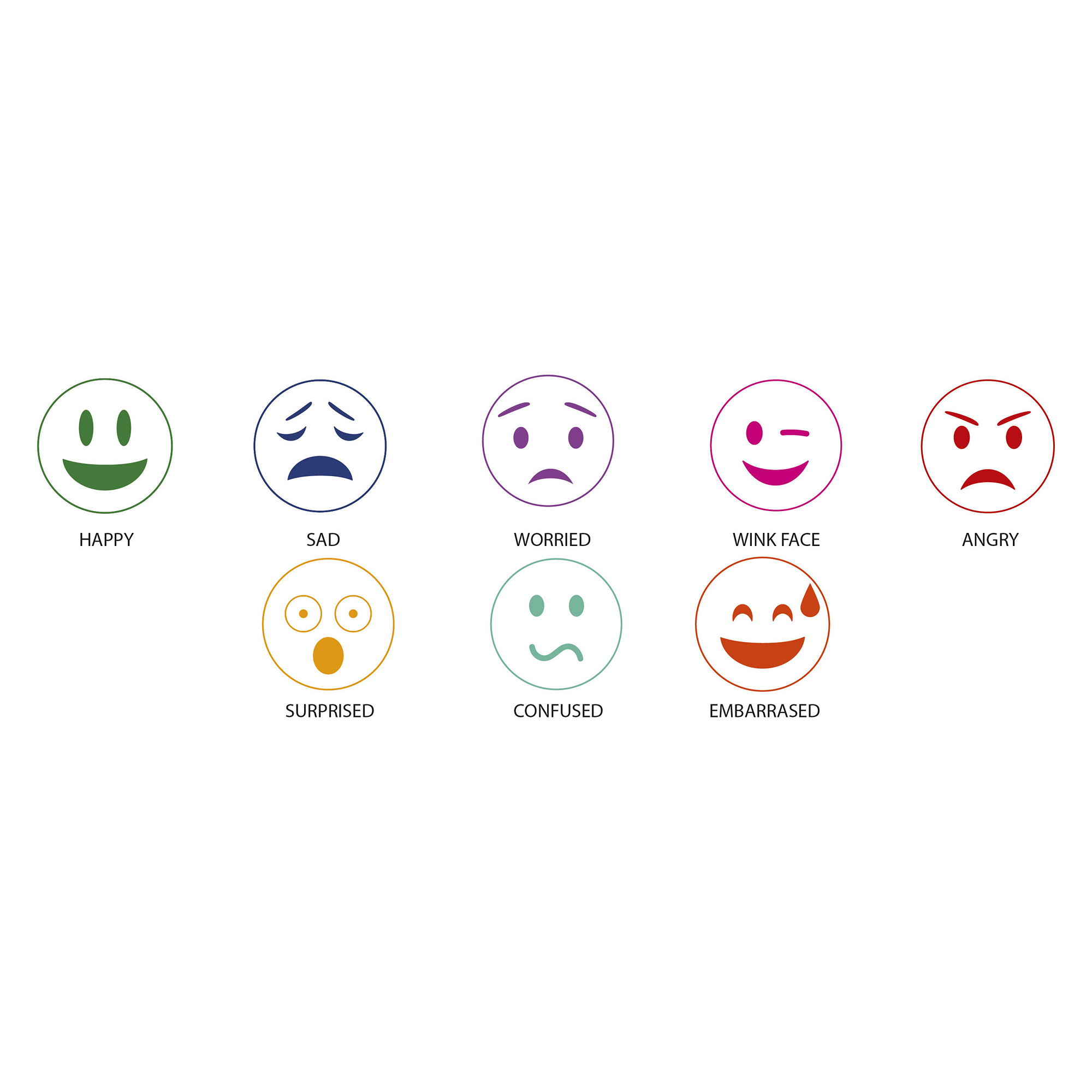 Exclusive Emotions Stamps Pack Of 8