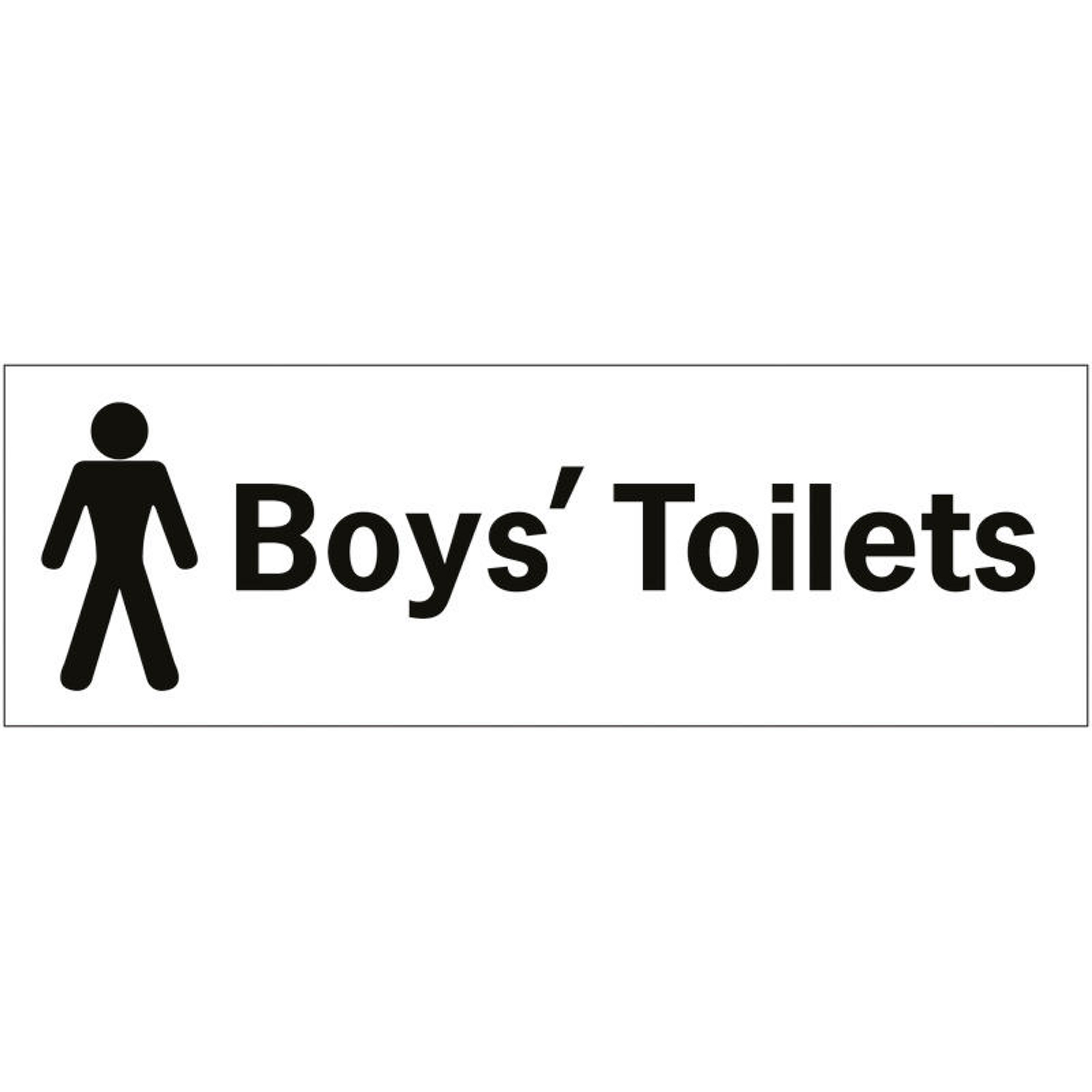 Boys Toilet Sign - 100 X 300mm Polyprop