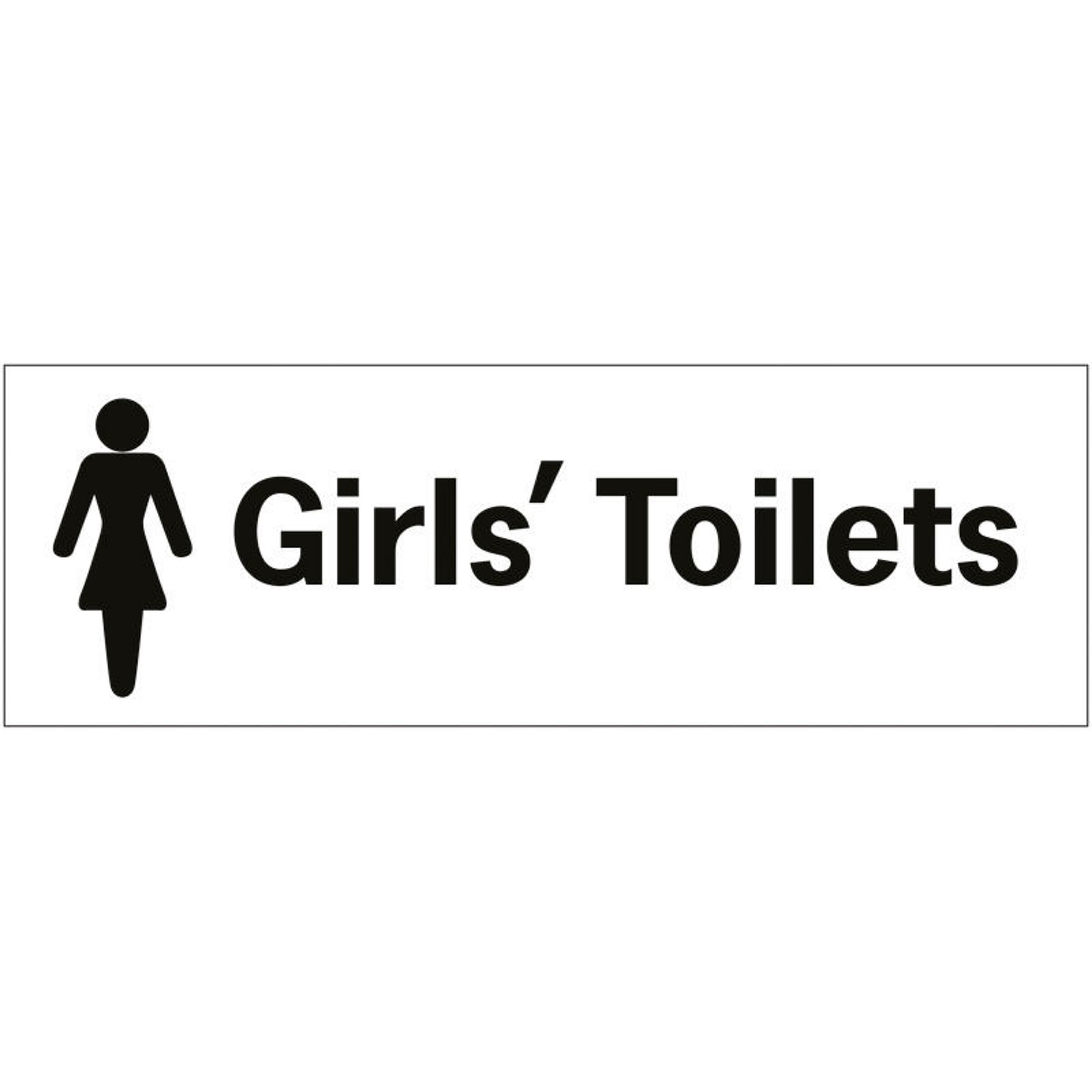Girls Toilet Sign - 100 X 300mm Polyprop