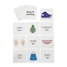 French Flash Cards - Body and Clothing from Hope Education