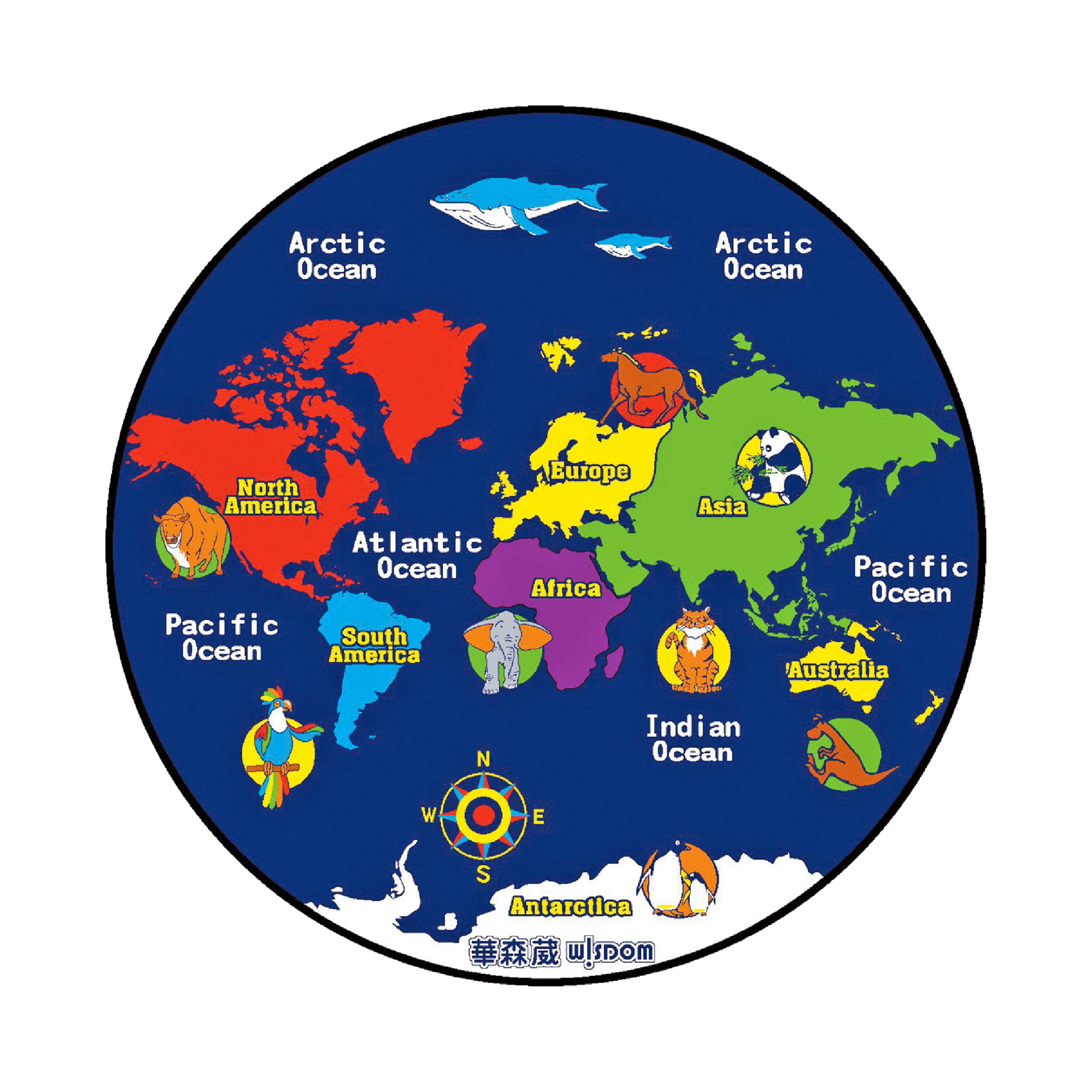 World Map Rug