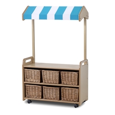 Millhouse Mobile Unit With Shop Canopy and Wicker Baskets