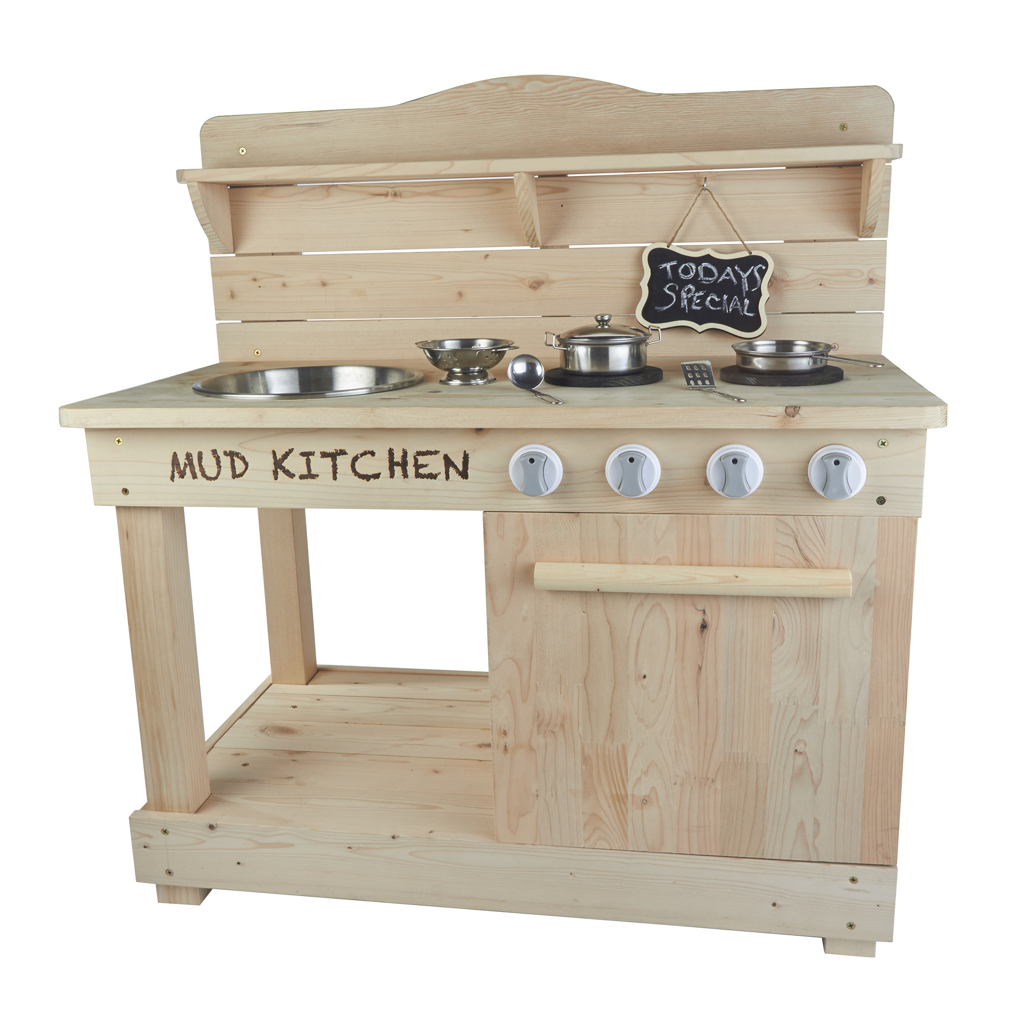 Details about   Kids Wooden Mud Kitchen Solid Timber Frame Weatherproof Outdoor Play Kitchens 