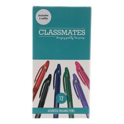 Classmates Erasable Rollerball Pen - Assorted - Pack of 12