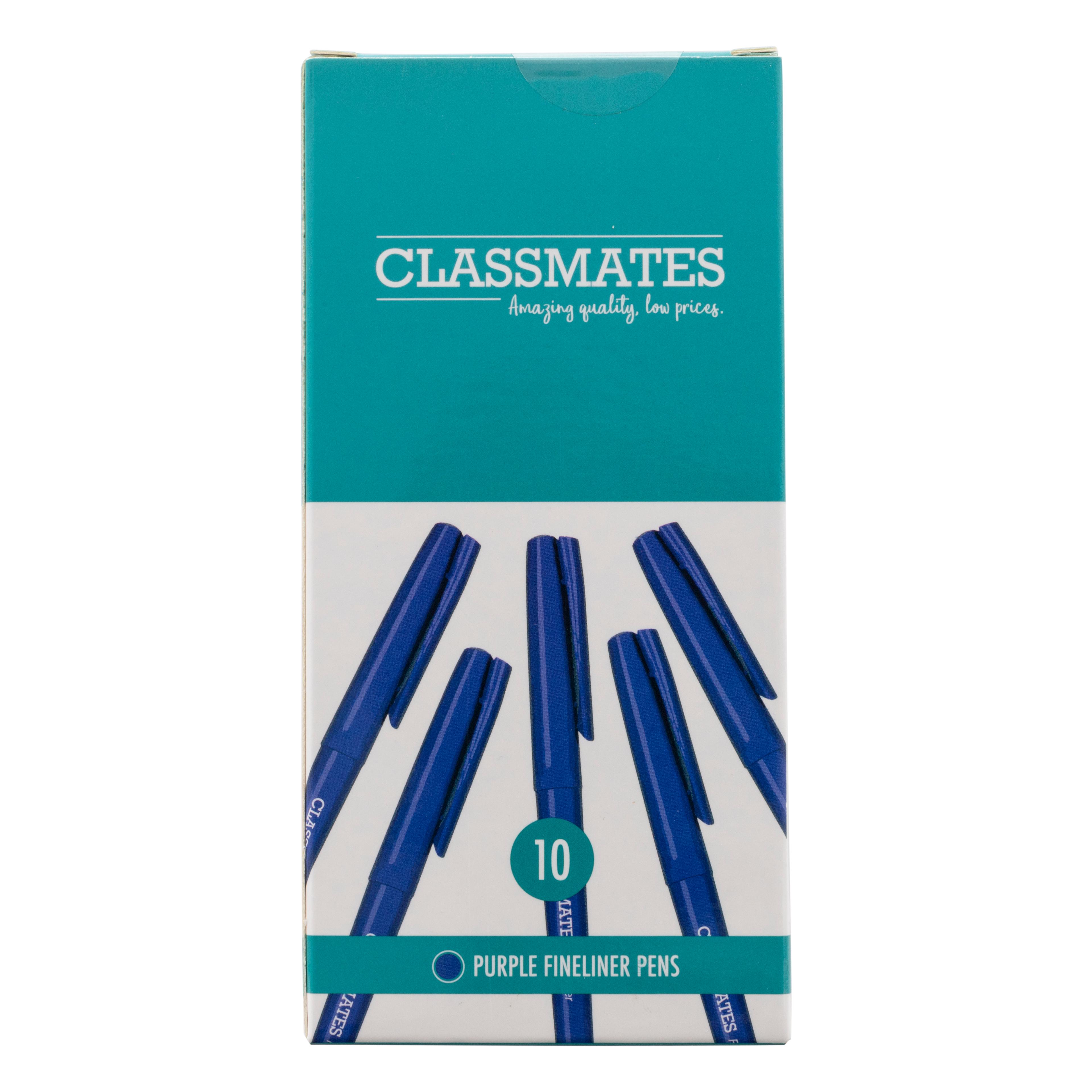 Classmates Fineliner Pen - Purple - Pack of 10